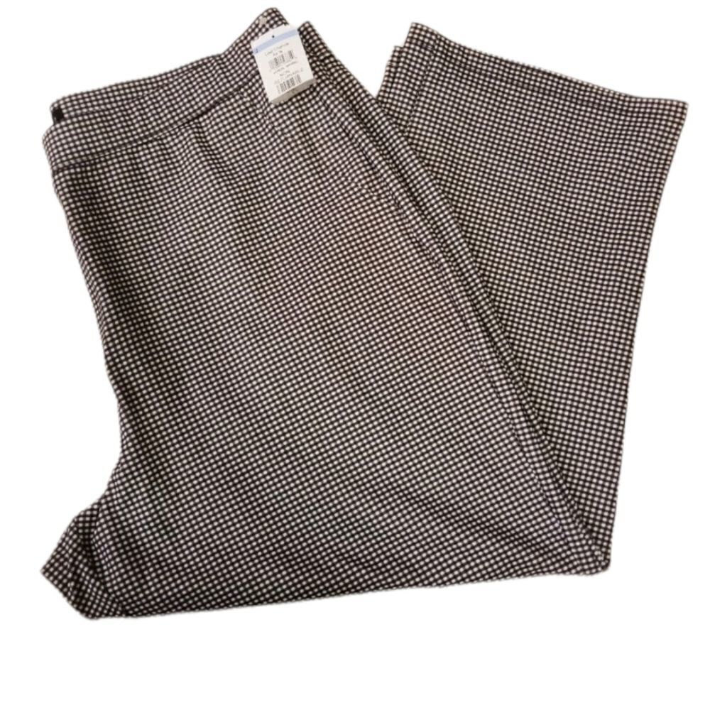 Sanctuary B&W Plaid Stretchy Capri Pants Sz 3X
